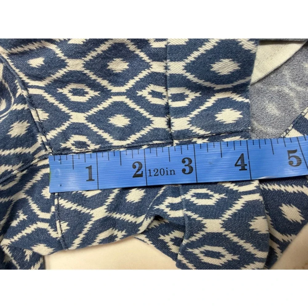 Dear John Womens Shorts Bundle Size 27 Blue Geometric‎ Grey Floral Cuffed 2 Pack
